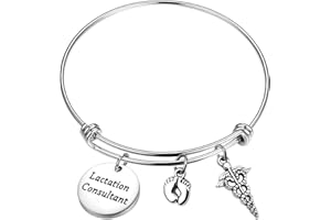 FEELMEM Lactation Consultant Gift Bangle IBCLC Breastfeeding Gift Lactation Nurse Consultant Breastfeeding Counselor Gift