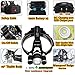BenRan 6000Lm Headlamp IMPROVED LED,4 Light Modes Headlight,Zoom Flashlight with Rechargeable 18650 Battery & Dual Smart Charger,Hunting Helmet Light for Camping,Running (Focus Zoom Lights, Golden)
