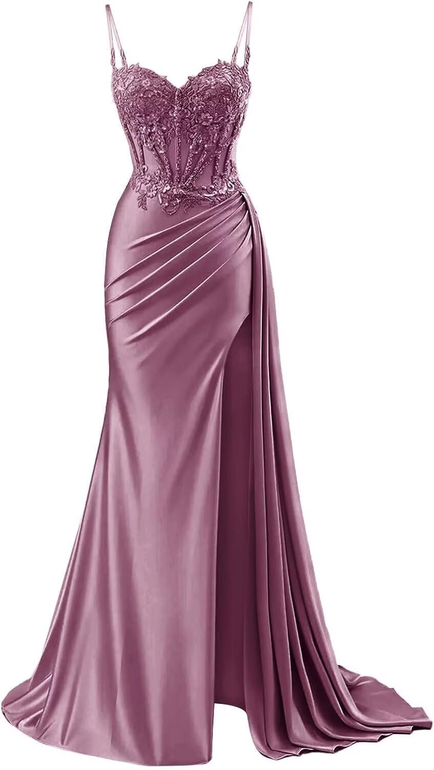 INEWER Lace Appliques Wisteria Prom Dresses Ball