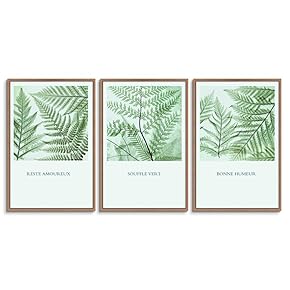 signwin 3 Piece Framed Canvas Wall Art Green...