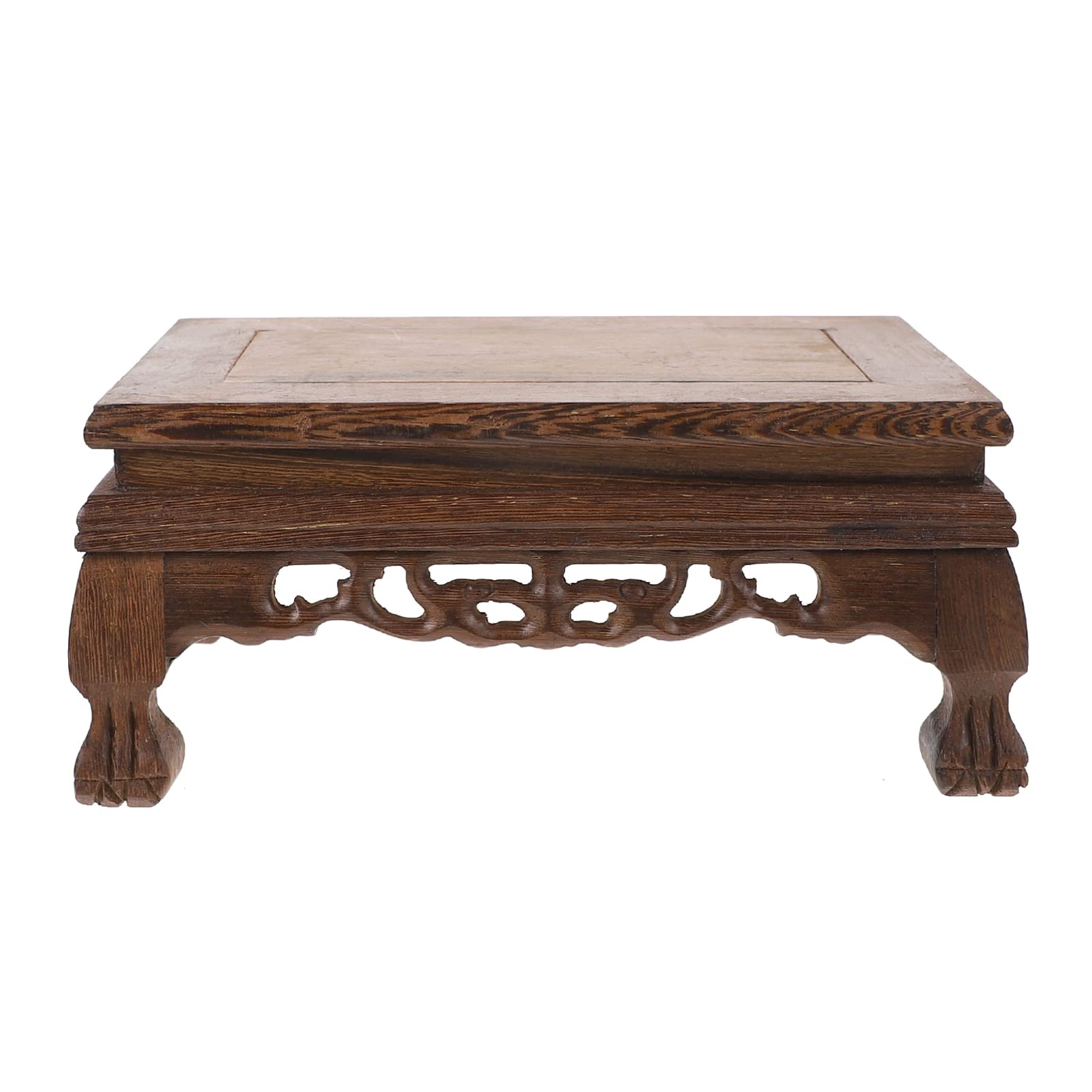 STOBOK Chinese Rosewood Display Stand Oriental Furniture Wooden Base Teapot Base Bonsai Vase Display Stand