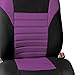 FH Group Automotive Car Seat Covers Full Set Premium 3D Air Mesh Purple and Black Seat Covers, Airbag Compatible and Split Bench Cover Universal Fit Interior Accessories for Cars Trucks and SUVs