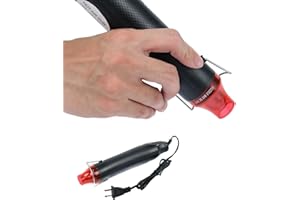 VortecSys Heat Gun, 110V 300W Handed Hot Air Gun for Crafting, 3.28FT Ultra-Long Cable Portable Heat Gun with Stand and Power Cord for Shrinking Wrapping PVC, DIY Embossing and Drying Paint (Black)