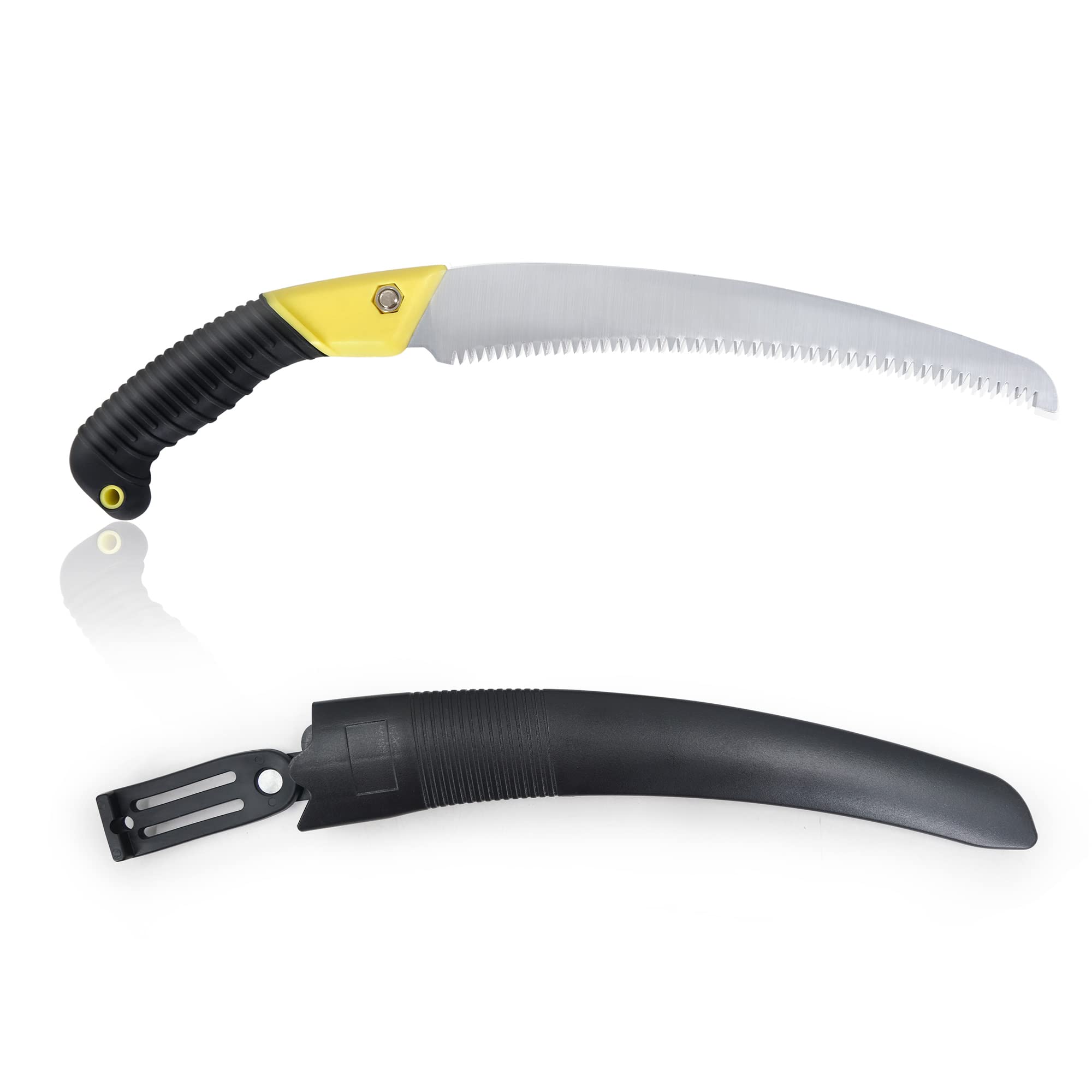 Byhagern Pruning Saw with Scabbard Safety Sheath, Premium Tree Saw for Gardening, Tree Pruning and Wood Cutting