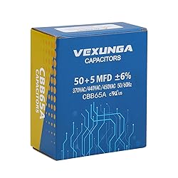 VEXUNGA 50/5 uF 50+5 MFD 370V 440V 450V Oval Dual