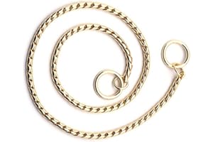 SGODA Gold Dog Chain Collar Choke Pet Training Snake Collar with Heavy Links, 20 in, 3.5 mm