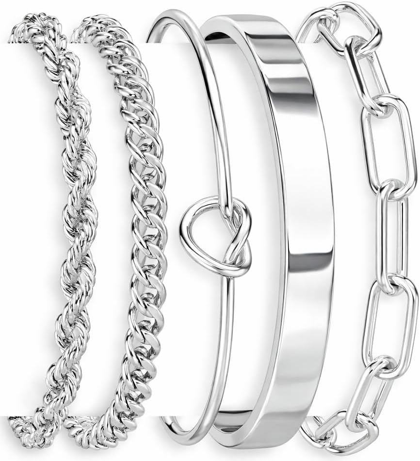 925 sterling セット…… Amazon.com: Yonisun 925 Sterling Silver Bracelet and Necklace Sets
