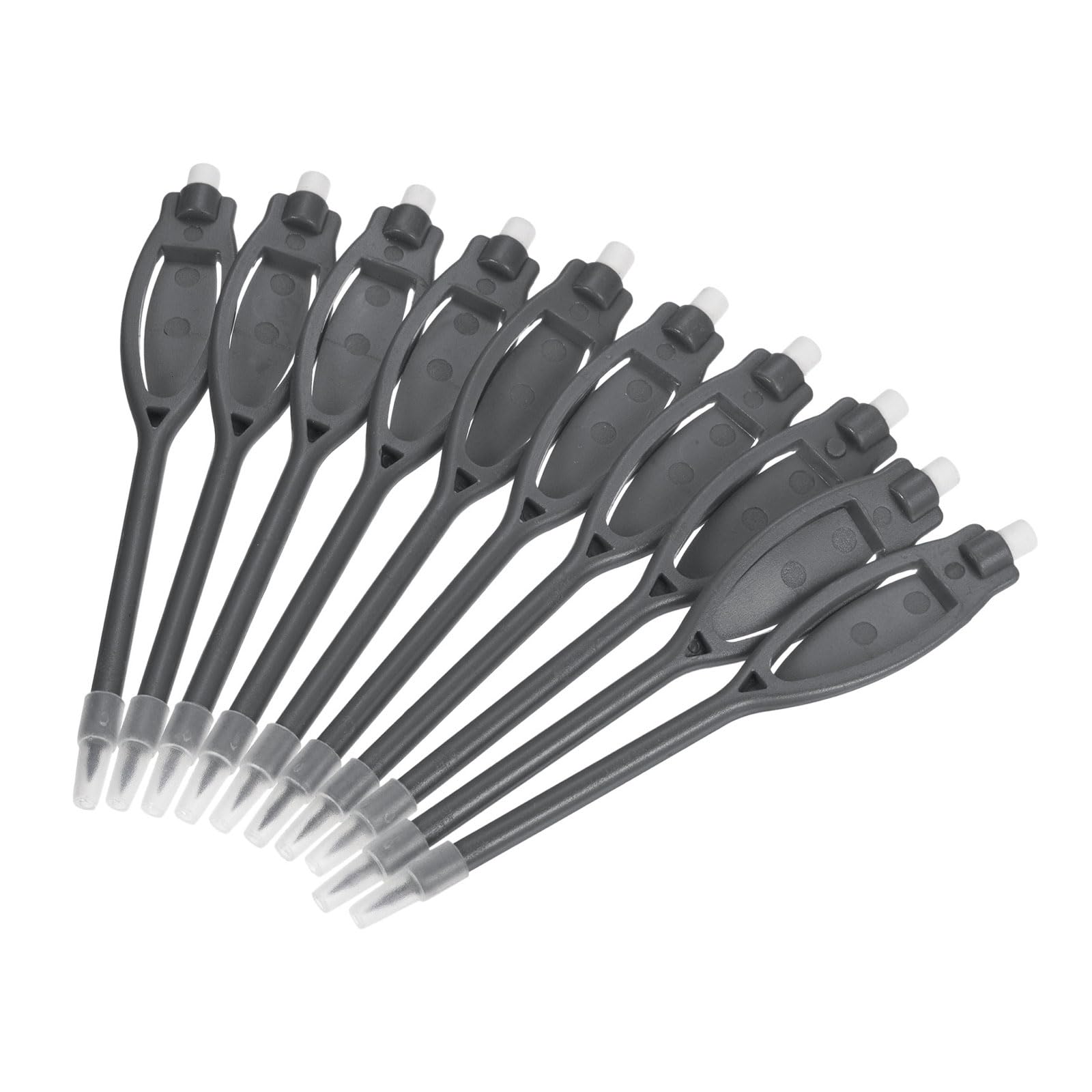 M METERXITY 10 Pack Golf Scoring Pencils with Eraser - Golf Marker Pens, Oval Handle with Clip, Apply to Golf Events (Gray)