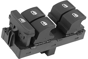 ACROPIX Window Control Front Left Driver Side Power Window Switch Fit for Volkswagen Golf Passat - Pack of 1 Black