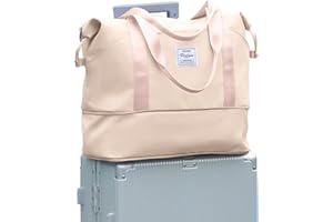 WONHOX Travel Duffel Bag, Sports Tote Gym Bag, Shoulder Weekender Overnight Bag for Women