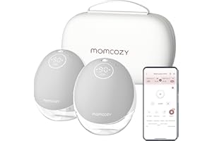 Momcozy Breast Pump Hands Free Upgraded Mobile Flow | M9, App Discreet Control with Personalized Multi-Modes & 15 Levels, Wea
