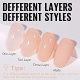 TOMICCA Gel Nail Polish Translucent Pink White 15ML Soak-Off UV LED view 6