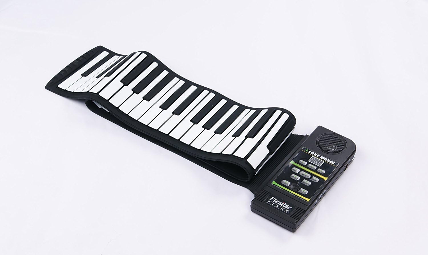 Portable Electronic Piano with 88 Keys - USB Piano Keyboard Flexible Foldable Soft Roll-Up Style with Loud Speaker and Foot Pedal by Home Care Wholesale®