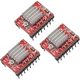 VKLSVAN 3PCS A4988 Stepper Motor Driver Module with Heat Sink for Arduino for 3D Printer CNC Machine and for Robotics