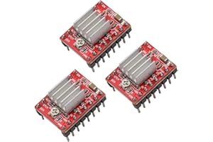 VKLSVAN 3PCS A4988 Stepper Motor Driver Module with Heat Sink for Arduino for 3D Printer CNC Machine and for Robotics