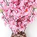Tinksky 6pcs Peach Blossom Simulation Flowers Artificial Flowers Silk Flower Decorative Flowers Wreaths (Pink)