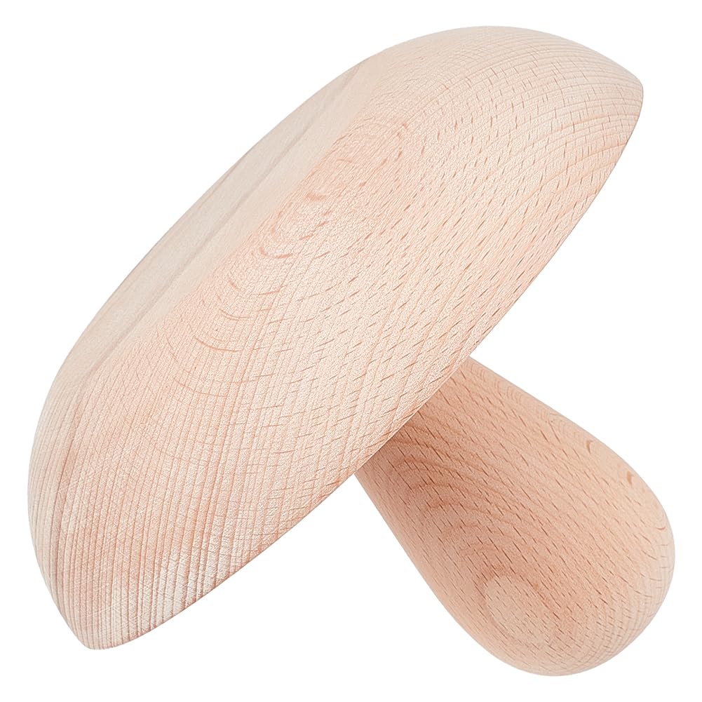 BENECREAT 15cm Pottery Clay Tool, Burlywood Ceramic Clay with Interchangeable Handle for DIY Bowls Plate Dish Slump Press Mold Art Making, 12cm Long