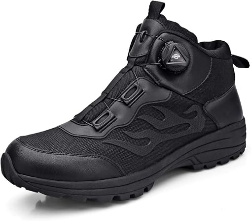 Amazon バイク用ブーツ ライディングシューズ ライダーブーツ 厚底 滑り止め ジャングル ブラック ショートブーツ メンズ スポーツ オートバイ レーシングブーツ 25 5cm ブーツ 車 バイク