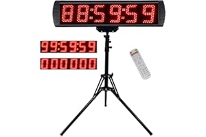 LUCKY TIME Race Clock with Tripod, LED Digital Display with Counter Function can up to 999999