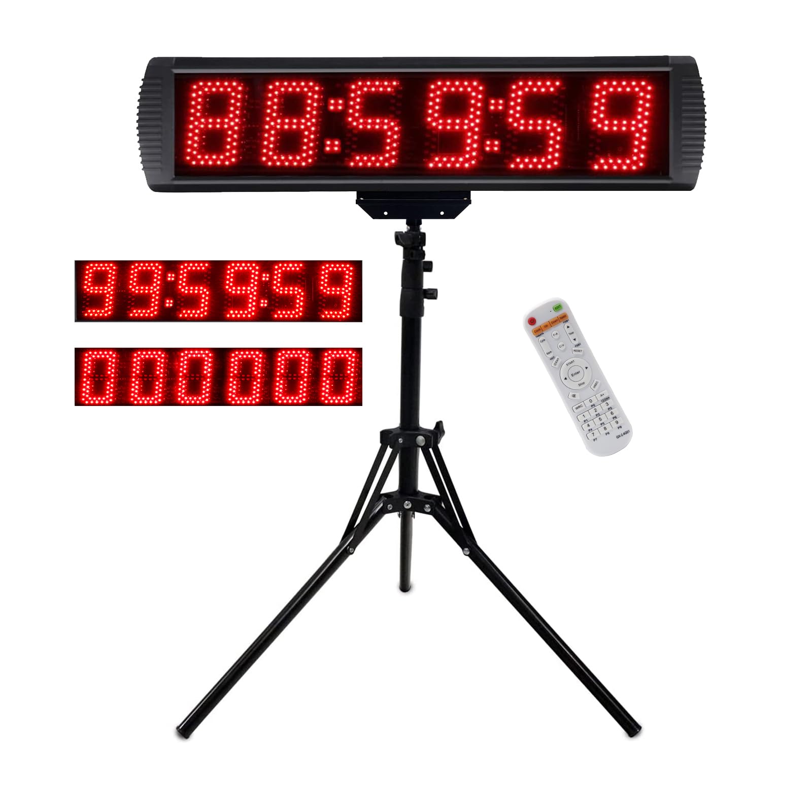LUCKY TIME Race Clock with Tripod, LED Digital