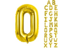 Gold Letter O Balloons 40 Inch - Big Size Jumbo Mylar Foil Helium Balloons for Birthday Party Wedding Anniversary Baby Shower Decorations/Golden O YUNSHANGMO