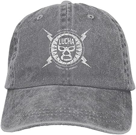 TIANJM Unisex Woman Men Lucha Mask Mexican Wrestler Wrestling Fight Hansome Jogging chapeau Ash