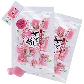 TOMOSAN Japanese Sakura Mochi Candy, Traditional Cherry Blossom Rice Cakes, Soft &amp; Chewy, Individually Wrapped, 180g x 2 Packs (12.7oz Total)