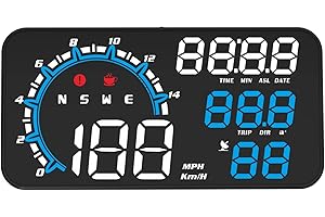 KACENRAY Heads Up Display for Cars, GPS Speedometer for Car, Universal Digital Speedometer HUD Display for All Vehicles, Plug and Play (G11)