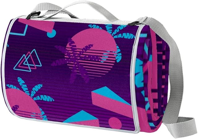 OKONE Picknick-Matte mit wasserdichter Unterseite, Memphis-Palme und