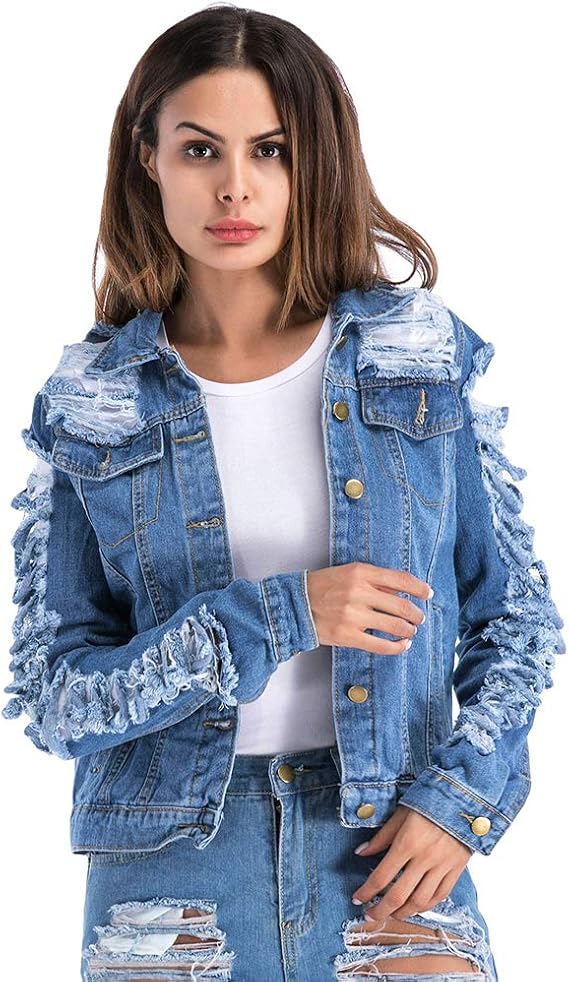 stylische jeansjacke damen