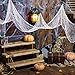 Whaline Halloween Creepy Cloth, 32.8 x 2.5ft Decor Drape for Doorways, Entryways, Windows Cover Gauze for Haunted House Party (White)