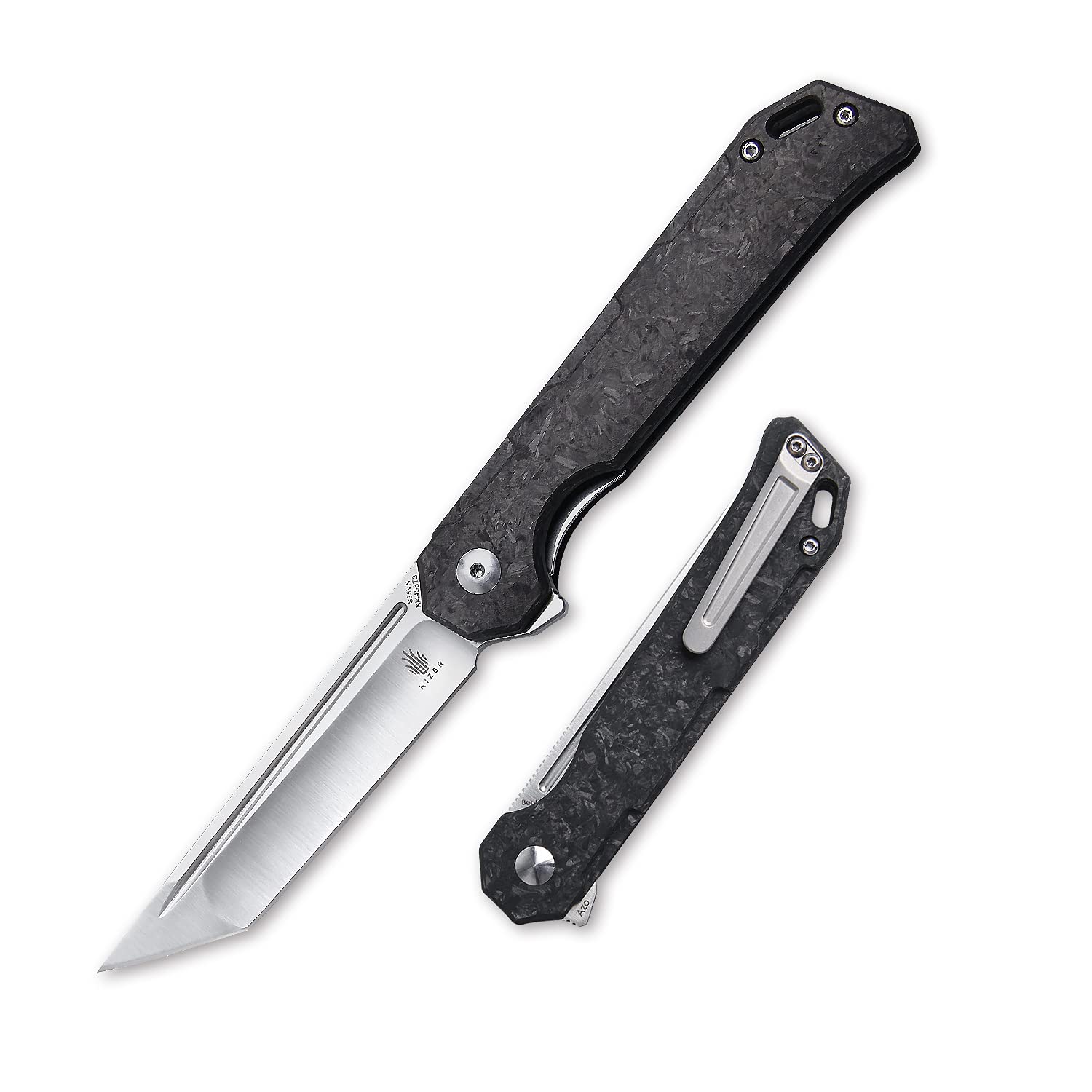 Kizer Begleiter Pocket Folding Knife, Tanto Blade