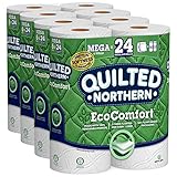 Quilted Northern EcoComfort Toilet Paper, 24 Mega Rolls 2-Ply (4 Packs of 6 Mega Rolls)