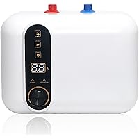 Goyappin 2.6 Gallon Hot Water Heater Electric LED Display Under Sink Water Heater Plug in 120V Tank on Demand,1500W Under Cou