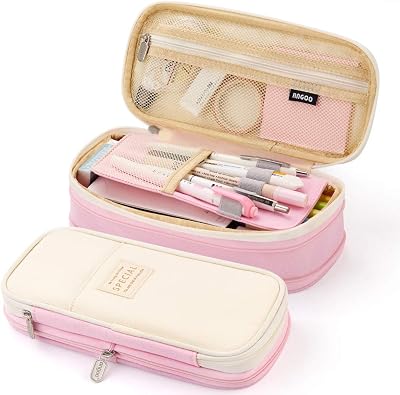 EASTHILL Pencil Case Big Pen Case Linen Cotton 9x20 cm Office College