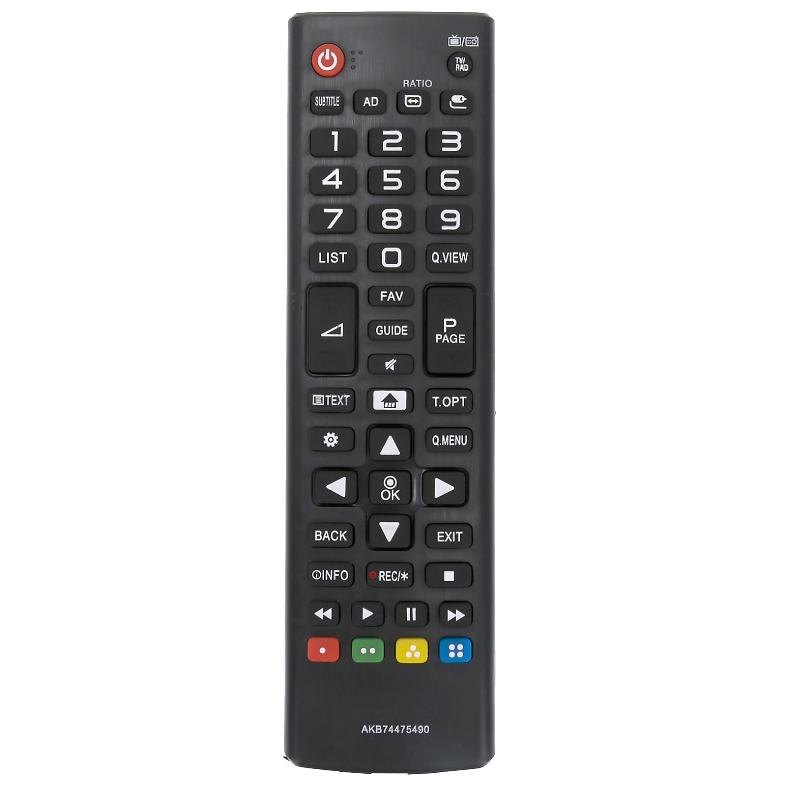 AKB74475490 Replacement Remote Fit for LG LED TV 32LH510U 43LH510V 32LH510B 32LH519U 32LH513U 32LH519U 32LH520U 49LH510V 43LH513V 49LH513V 43LH520V 43LH541V 49LH541V 43LH541V 49LH541V