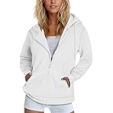 SMENG Womens Zip Up Hoodies Long Sleeve Fit Hooded Sweatshirts Fleece Lined 2026 Casual Lightweight Jacket