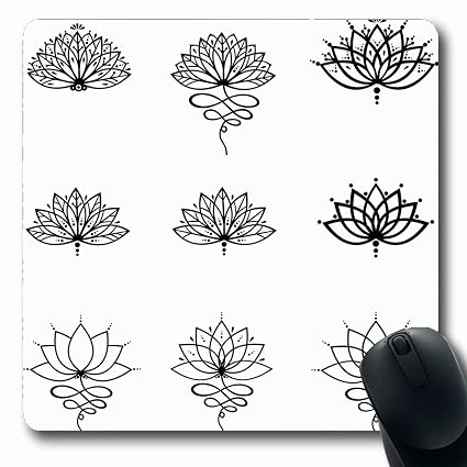 Luancrop Tapis De Souris Henné Aquarelle Yoga Ornemental