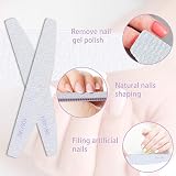 UK BEAUTY SUPPLIES 5 Pcs Nail Files 100/180 Grit Half-Moon Washable Emery Boards view 2