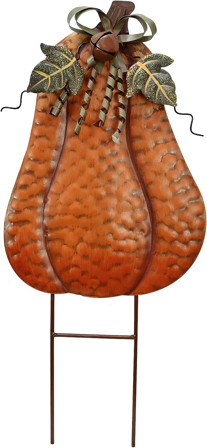 Decorative Garden Stakes - Morning View Metal Pumpkin Stakes Fall Decor Decorative Garden Stake Rustic Pumpkins Yard Stakes Sign Yard Decor Outdoor Thanksgiving Autumn Harvest Halloween Lawn Patio Decorations 20