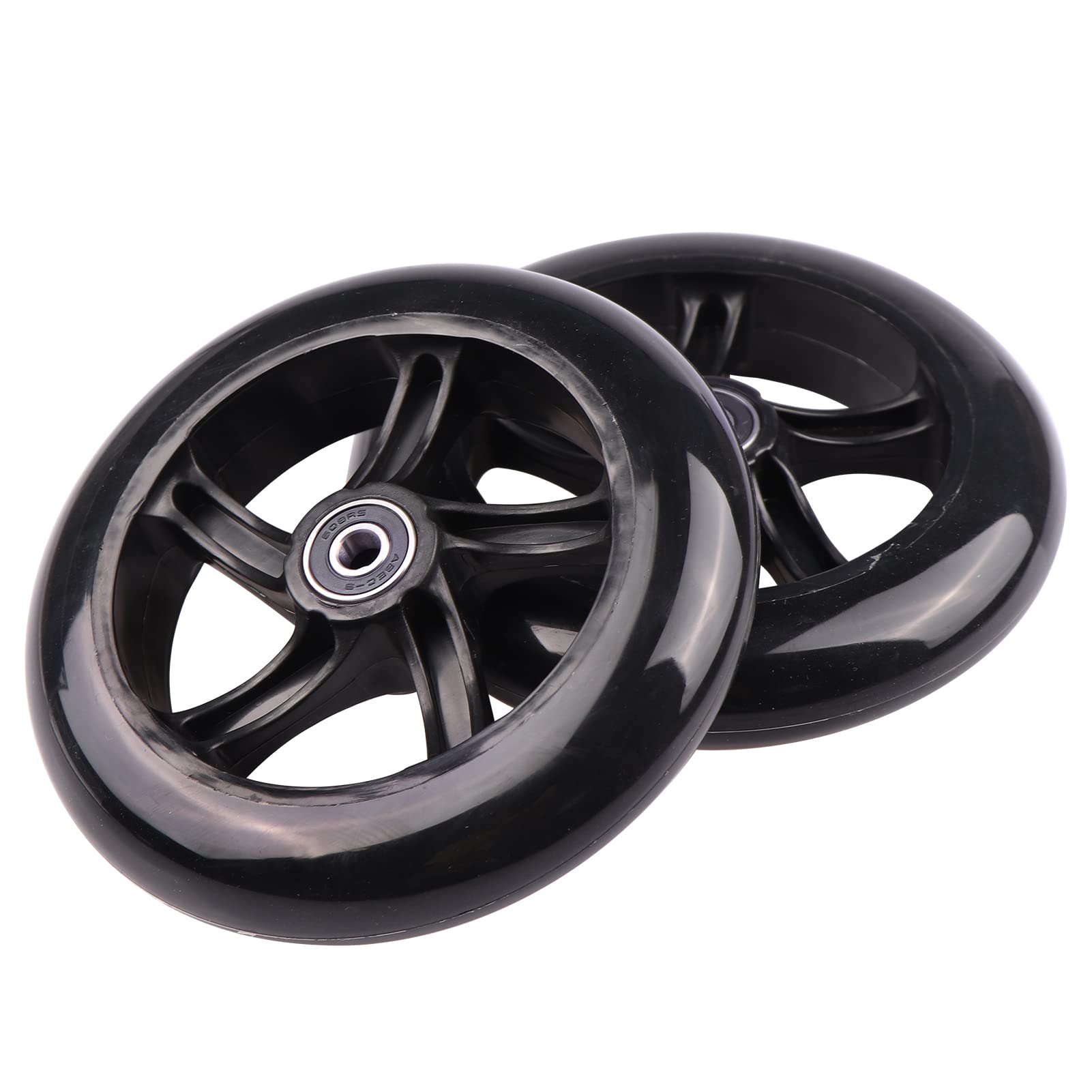 5.5 Inch / 142mm Front Replacement wheels with Bearings for Wiggle Swing Scooter Kick Push Scooter (2-Pack)