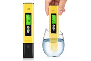 PH Meter, Digital PH Meter for Water, 0.01 High Accuracy PH Tester with 0-14 PH Measurement Range for Hydroponics, Household 
