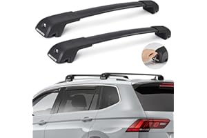 ISSYAUTO Car Roof Rack Cross Bars Compatible with 2018-2024 Tiguan Aluminum Cross Bar with Anti-Theft Locks, Not for Limited Model