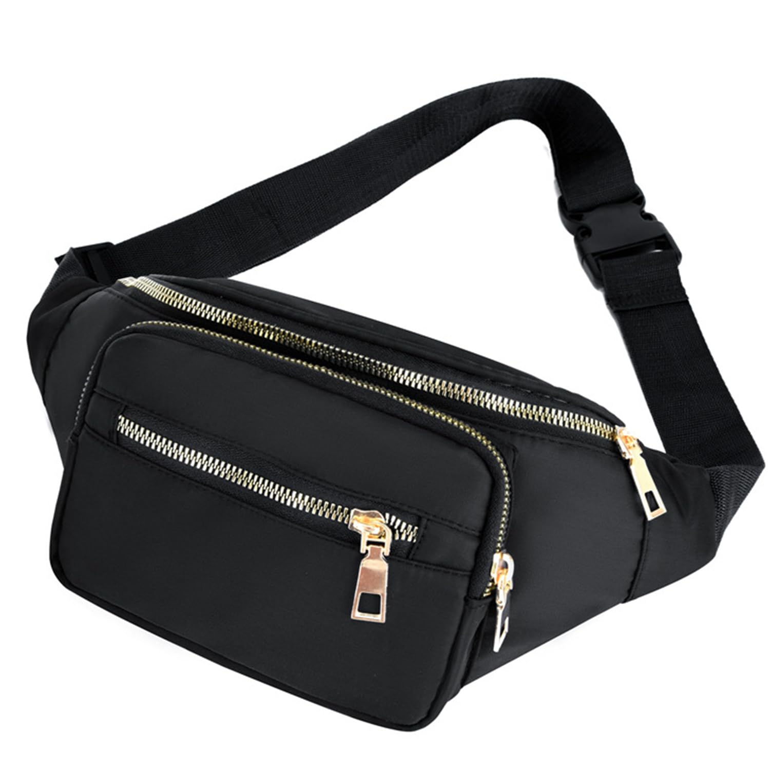 1pcs Black Waterproof Fanny Pack, Outdoor Sports Fanny Pack, Unisex Shoulder Bag for Commuting, Shopping, Traveling, Walking, Running, Cycling