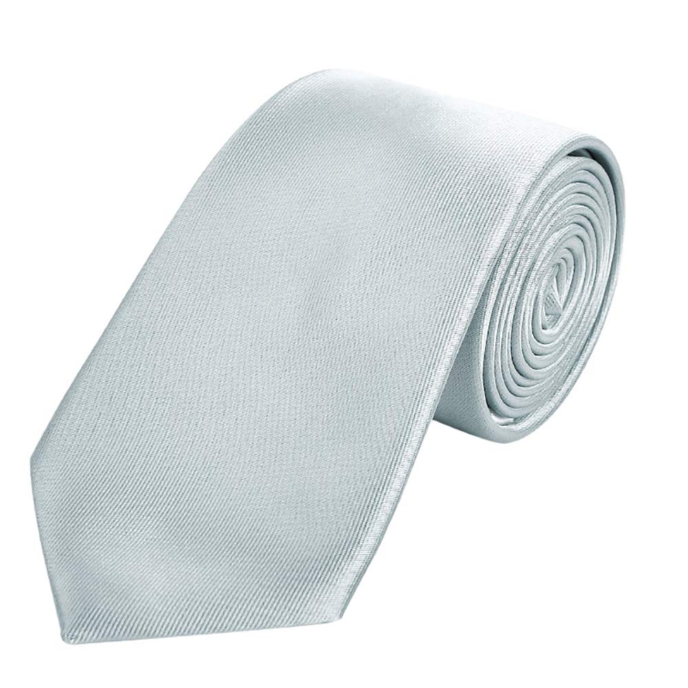 DonDon tie for men 7 cm classical handmade business tie grey for the office or for festive events