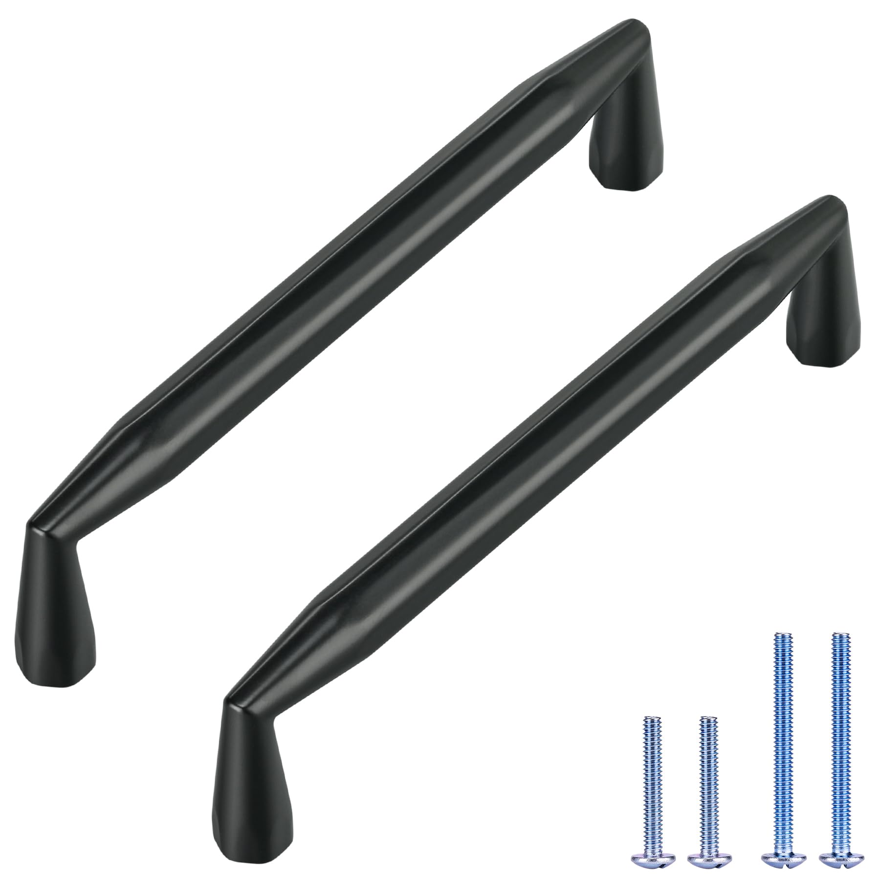 Photo 1 of BRONZEHOMM 10 Pack Solid 5 Inch Hole Center Matte Black Cabinet Handles for Kitchen Cupboard Door, Bedroom Dresser Drawer, Bathroom Wardrobe Hardware