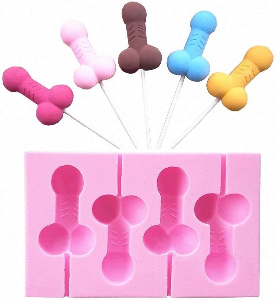 4 in 1 Fun Shaped Silicone Cake Soap Chocolate Jelly Candy Mold Ice Cube Tray for Party Tool Set