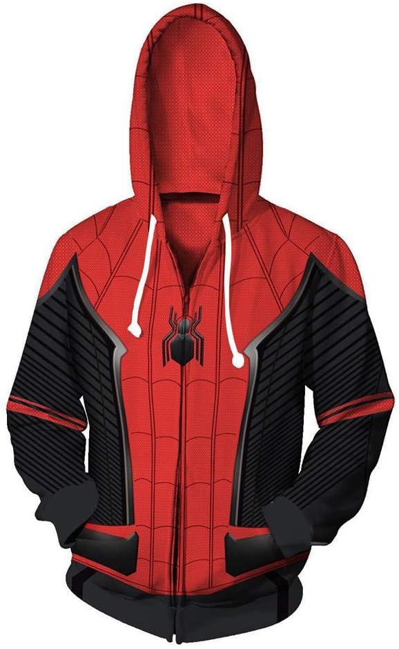 Moovi Unisex Superhero Cosplay Costume Hoodie Adult Sweatshirt Jacket