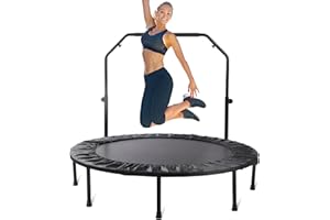 KOKSRY Rebounder Trampoline for Adults, 40"/50" Foldable Spring Fitness Trampoline - 450 lbs Capacity, Quiet & Stable Indoor/Outdoor Exercise Equipment for Cardio Workout