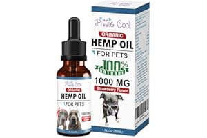 Pittie Cool Hemp Oil For Pets, Dogs, Cats 1000MG. Omega 3,6,9, Supports Hips & Joints, Skin & Coat. Relieves Pain & Inflammat